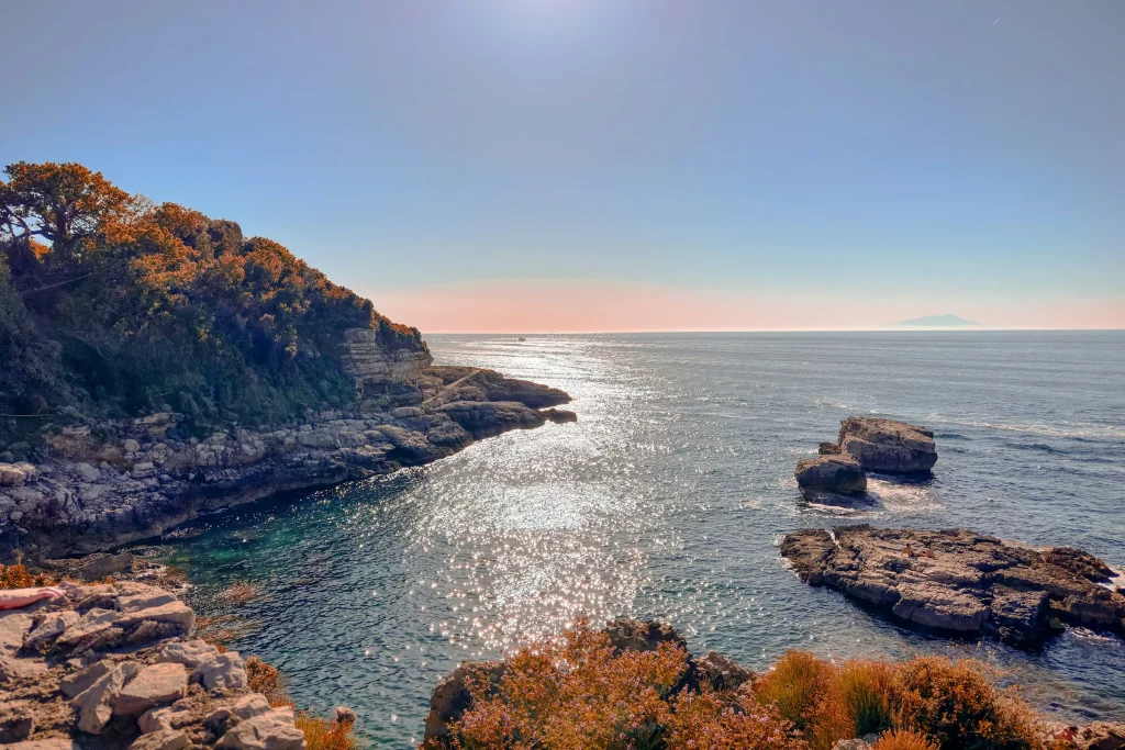 The sea off the Sorrento Peninsula, calm at first light